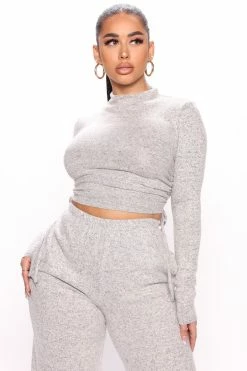 Fashion Nova Harley Hacci Pant Set - Heather Grey