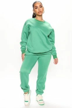 Fashion Nova 1 800 Smile Happy Face Sweatshirt - Kelly Green