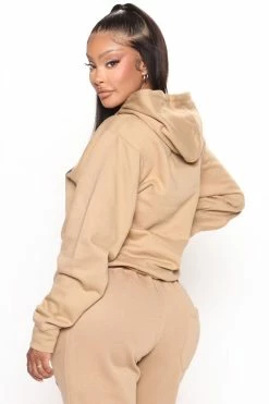 Fashion Nova Fuck You Have A Nice Day Hoodie - Taupe Matching Separates