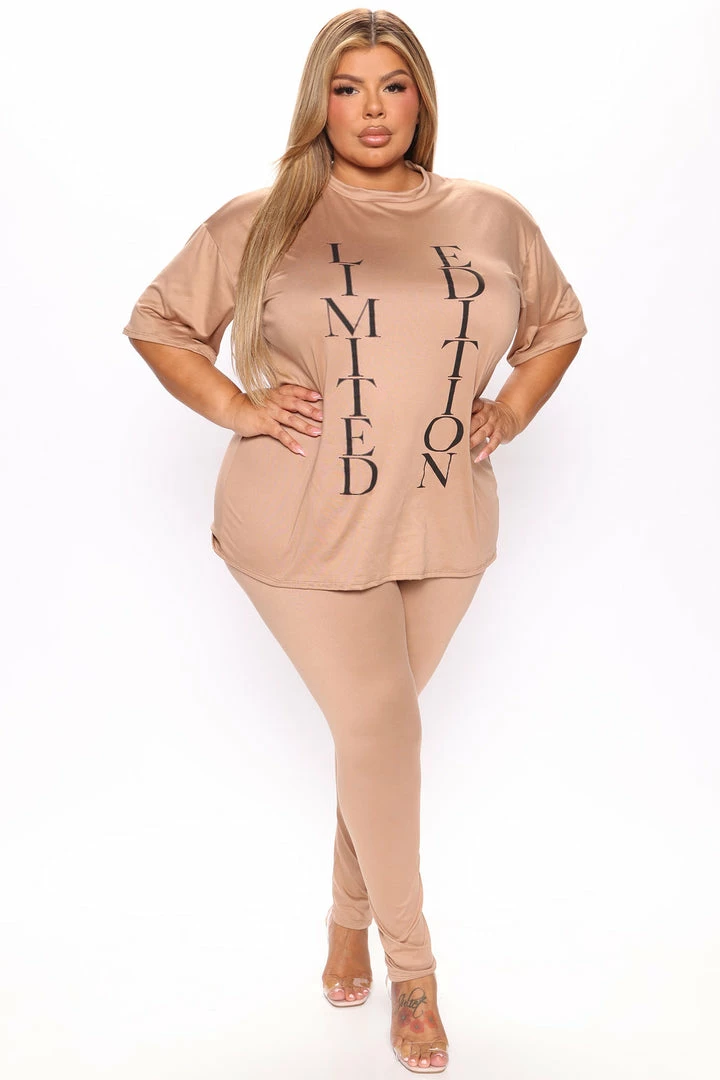 Fashion Nova Legging Sets She's Limited Edition Legging Set - Taupe