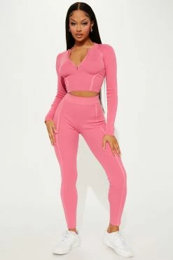 Fashion Nova The Headliner Legging Set - Pink Legging Sets