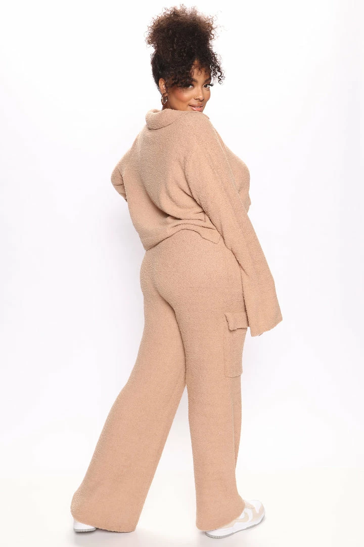 Fashion Nova Let's Get Cozy Pant Set - Taupe Sweater Sets