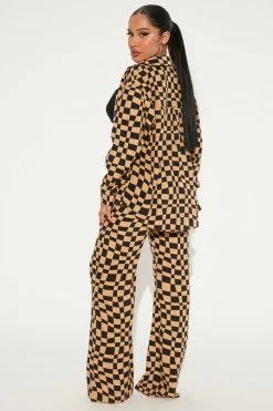 Fashion Nova Wide Leg Sets Checking You Out Pant Set - Black/combo