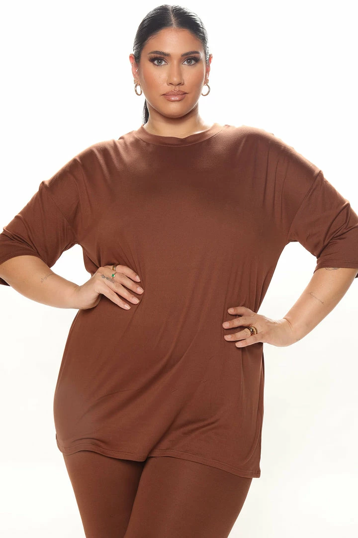 Fashion Nova Legging Sets Weekend Vibes Legging Set - Brown