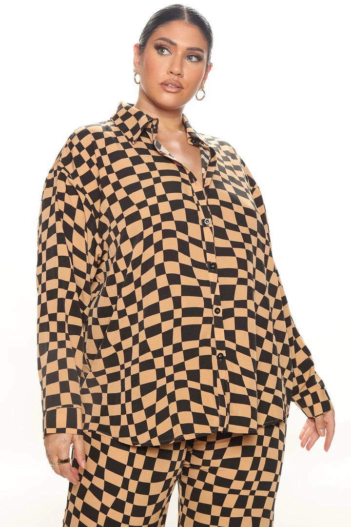 Fashion Nova Wide Leg Sets Checking You Out Pant Set - Black/combo