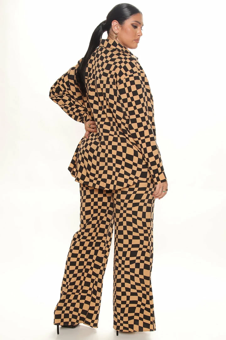 Fashion Nova Wide Leg Sets Checking You Out Pant Set - Black/combo