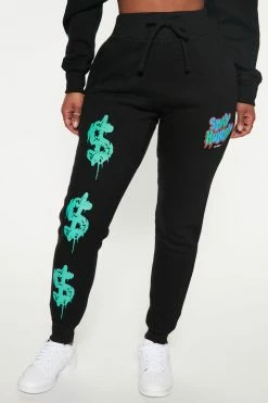 Fashion Nova Stay Hungry Graphic Jogger Pant - Black Matching Separates