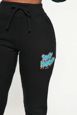 Fashion Nova Stay Hungry Graphic Jogger Pant - Black Matching Separates