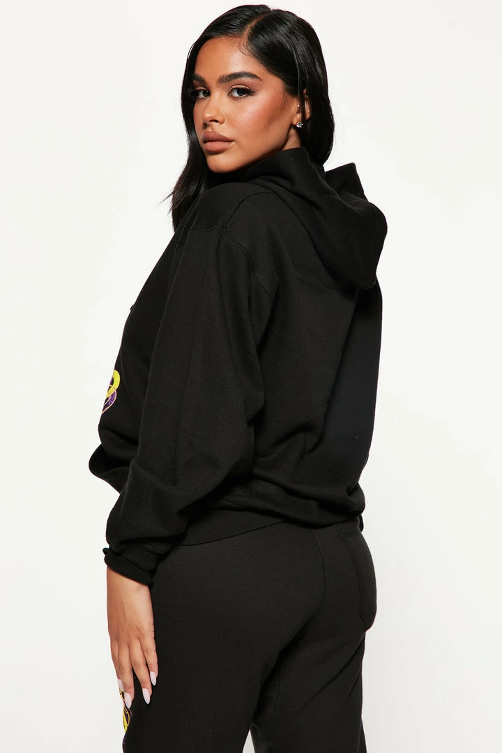 Fashion Nova Don't Forget Smile Hoodie - Black Matching Separates