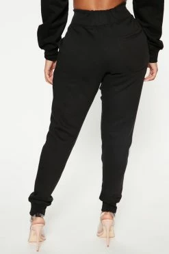 Fashion Nova Matching Separates Don't Forget To Smile Jogger Pant - Black