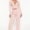 Fashion Nova Ready For The Weekend Pant Set - Pink