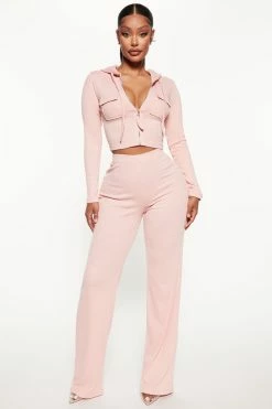 Fashion Nova Ready For The Weekend Pant Set - Pink