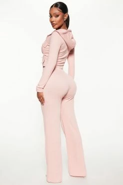Fashion Nova Ready For The Weekend Pant Set - Pink