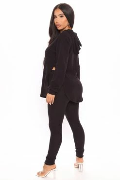 Fashion Nova Cutting Corners Legging Set - Black