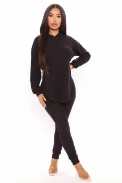 Fashion Nova Cutting Corners Legging Set - Black