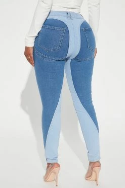Fashion Nova Tres Chic Skinny Jeans - Light Blue