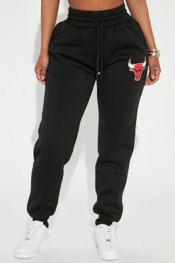 Fashion Nova Bulls Set Up Jogger - Black Matching Separates