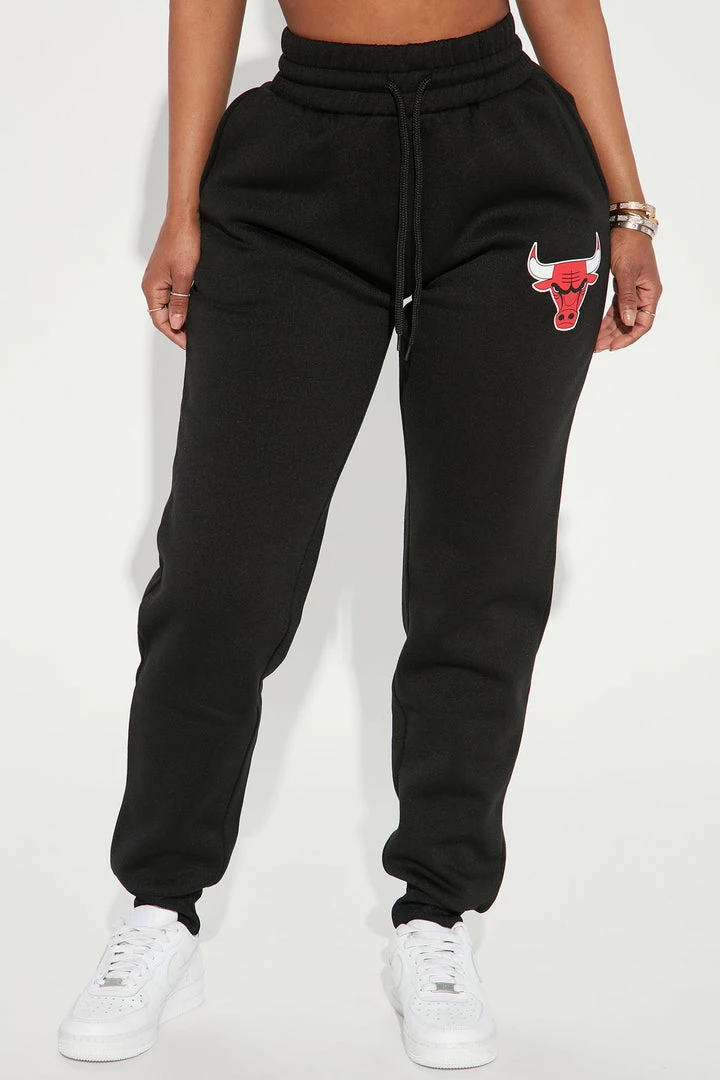 Fashion Nova Bulls Set Up Jogger - Black Matching Separates
