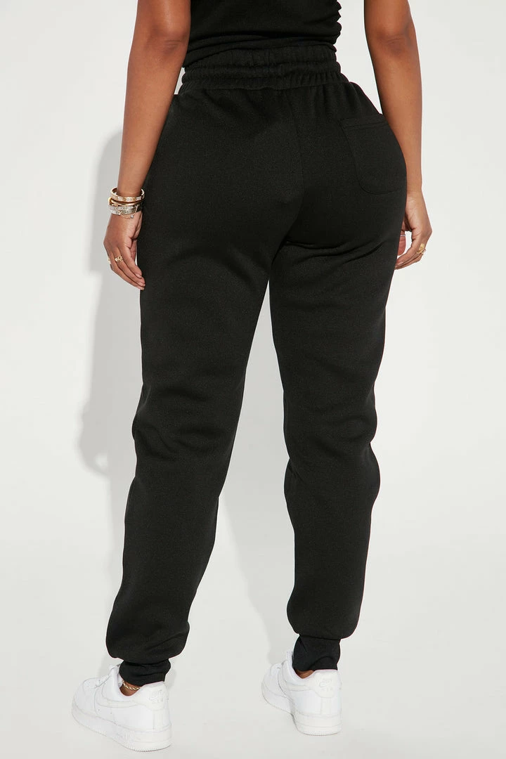 Fashion Nova Bulls Set Up Jogger - Black Matching Separates