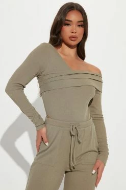 Fashion Nova Wide Leg Sets Bethany Pant Set - Olive