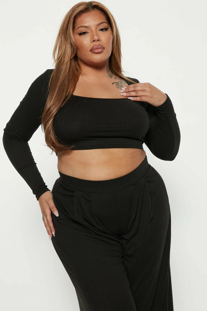 Fashion Nova Put Together Pant Set - Black