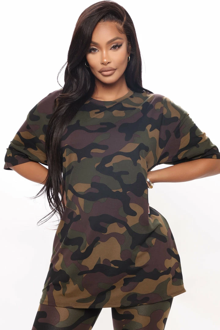 Fashion Nova Legging Sets Weekend Vibes Camo Legging Set - Brown/combo