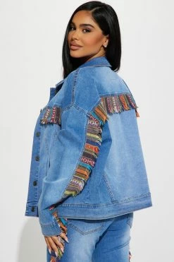 Fashion Nova Matching Separates Wanderlust Denim Jacket - Light Blue Wash