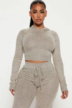 Fashion Nova Wide Leg Sets On A Break Pant Set - Oatmeal