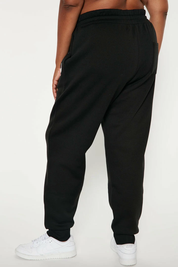 Fashion Nova Bulls Set Up Jogger - Black Matching Separates