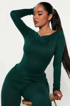 Fashion Nova Another Chance Pant Set - Hunter