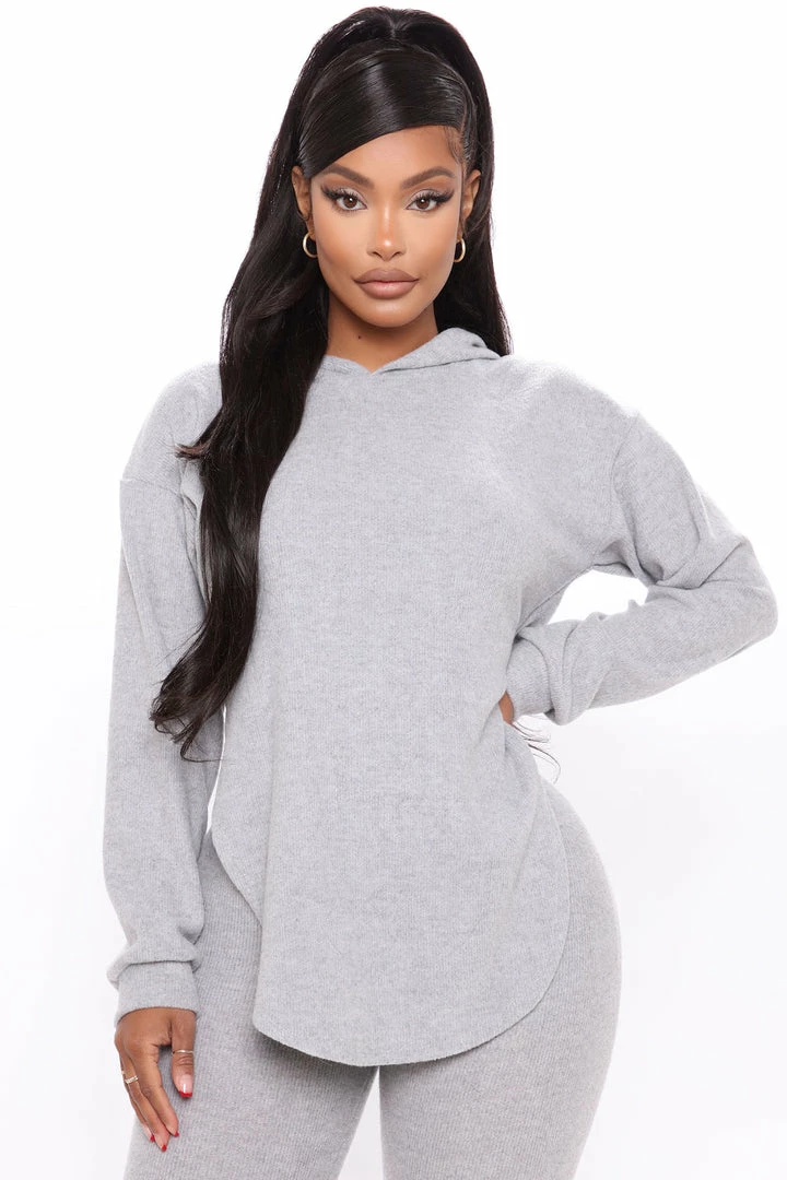 Fashion Nova Legging Sets Cutting Corners Legging Set - H.Grey