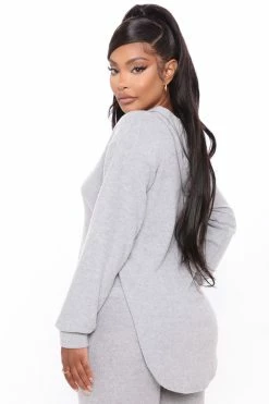 Fashion Nova Legging Sets Cutting Corners Legging Set - H.Grey