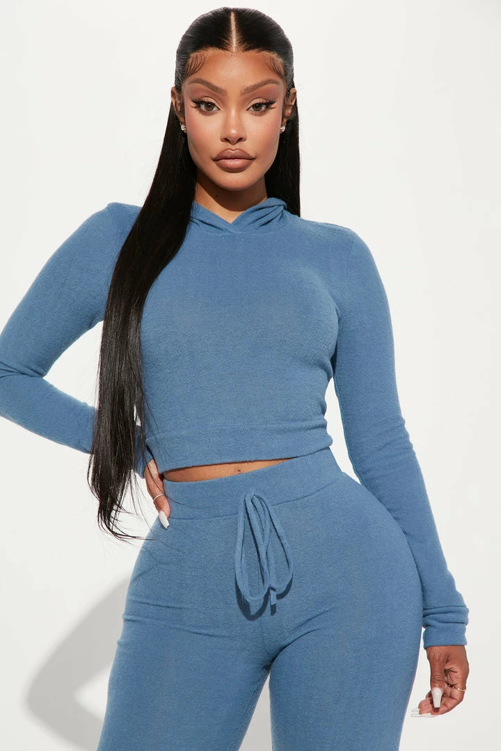 Fashion Nova On A Break Pant Set - Blue Wide Leg Sets