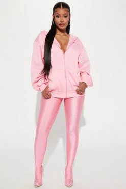 Fashion Nova Keep Up With Me Legging Set - Pink Legging Sets