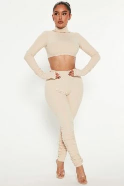 Fashion Nova Legging Sets Riley Snatched Legging Set - Cream