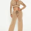Fashion Nova Set Me Apart Sweater Pant Set - Taupe/combo Sweater Sets