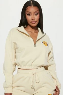 Fashion Nova Matching Separates Lakers VIP Pull Over - Khaki