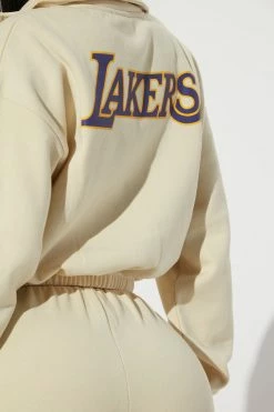 Fashion Nova Matching Separates Lakers VIP Pull Over - Khaki
