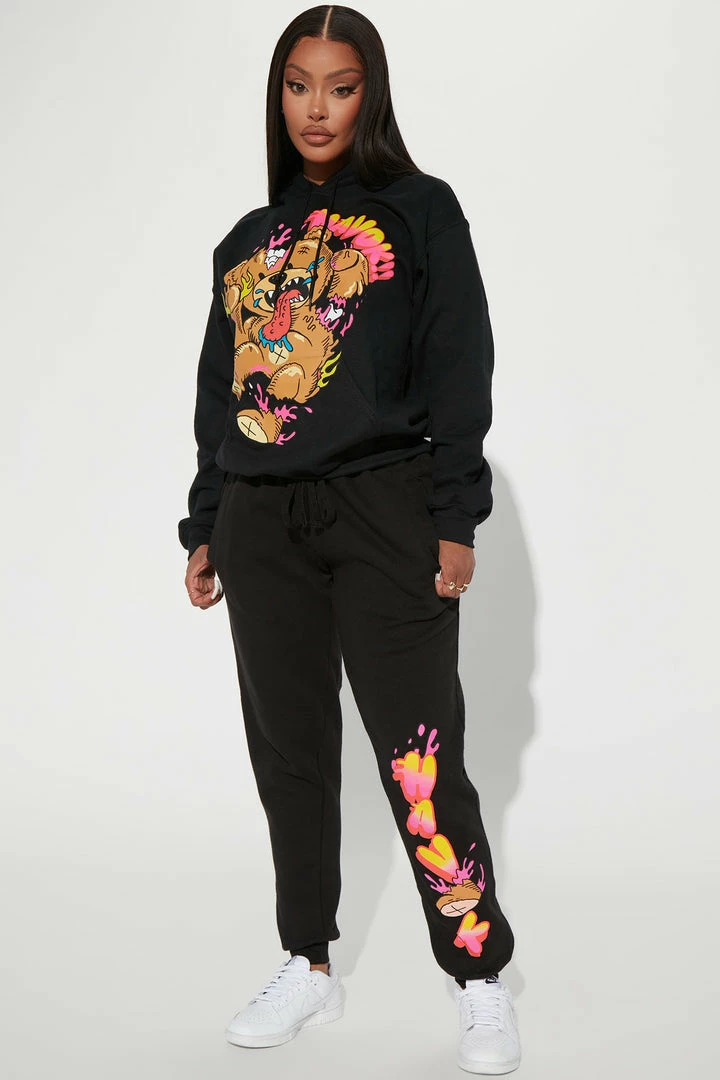 Fashion Nova Wreaking Havok Jogger - Black