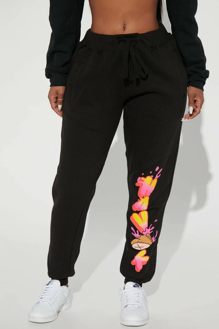 Fashion Nova Wreaking Havok Jogger - Black