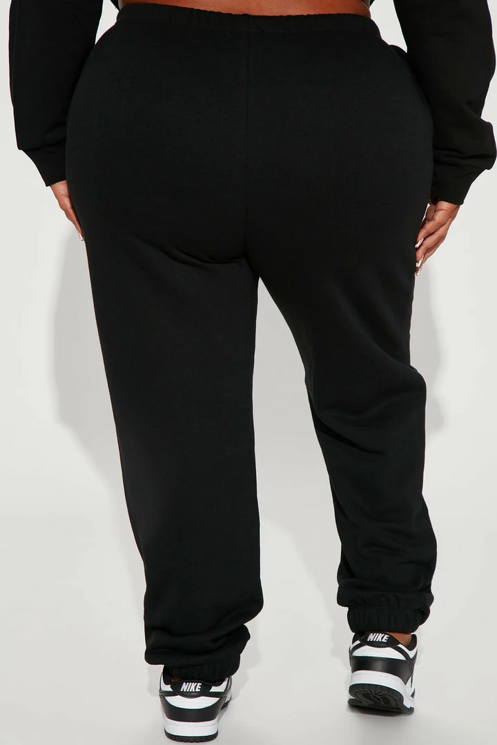 Fashion Nova Take It Easy Jogger - Black Matching Separates