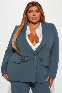 Fashion Nova Matching Separates Hailey Blazer - Indigo
