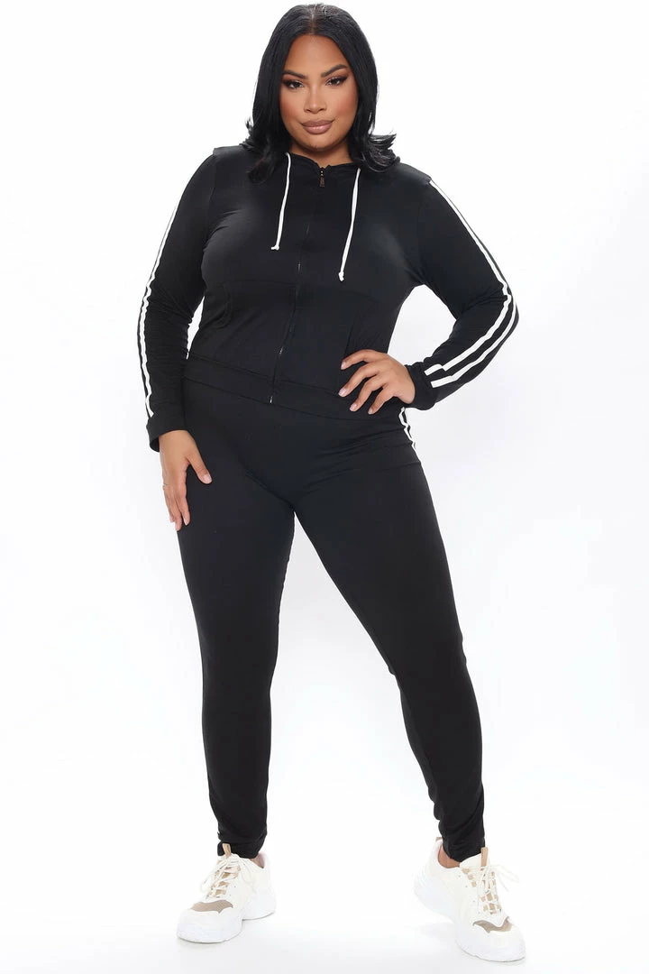 Fashion Nova Tennis Courts III Zip Set - Black