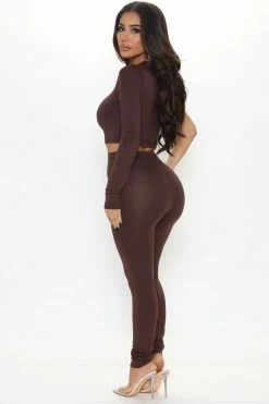 Fashion Nova Liberty Legging Set - Chocolate Legging Sets