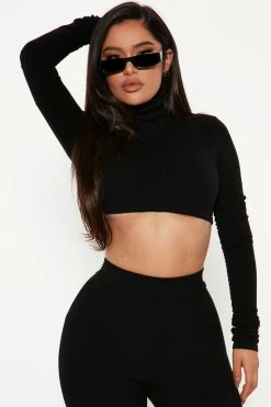 Fashion Nova Riley Snatched Legging Set - Black Legging Sets