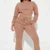 Fashion Nova Easy Going Pant Set - Taupe