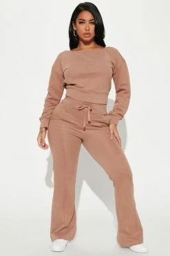 Fashion Nova Easy Going Pant Set - Taupe