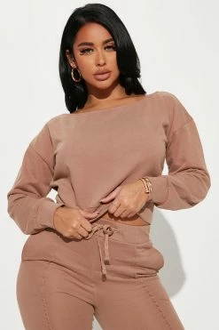 Fashion Nova Easy Going Pant Set - Taupe