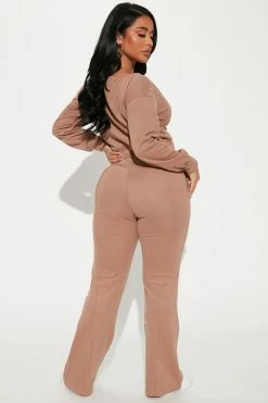 Fashion Nova Easy Going Pant Set - Taupe