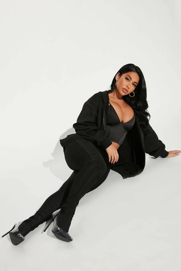 Fashion Nova Keep Up With Me Legging Set - Black Legging Sets